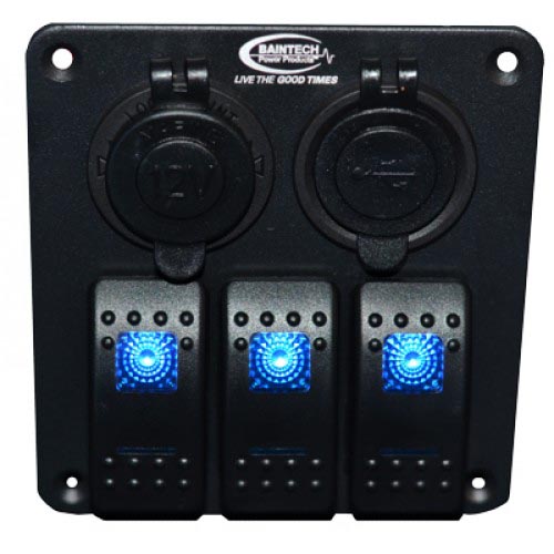 Baintech 3 Way Switch Panel (Blue LED)